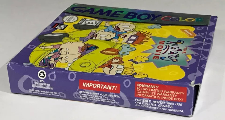 Rugrats The Movie Nintendo Gameboy Color Box Manual Complete + Poster