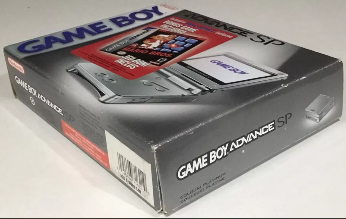 Mario Silver Nintendo Gameboy Advance GBA SP Wal-Mart + Canadian Double Lmtd Ed