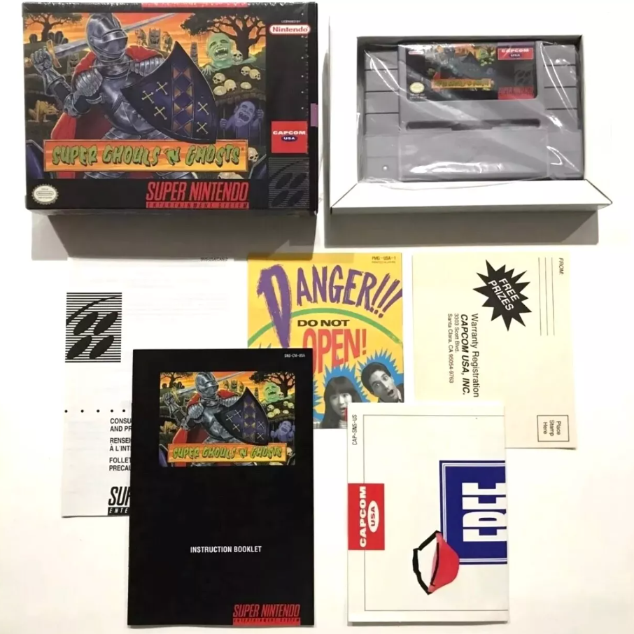 Super Ghouls ‘N Ghosts Nintendo SNES CIB 100% Complete Near Mint