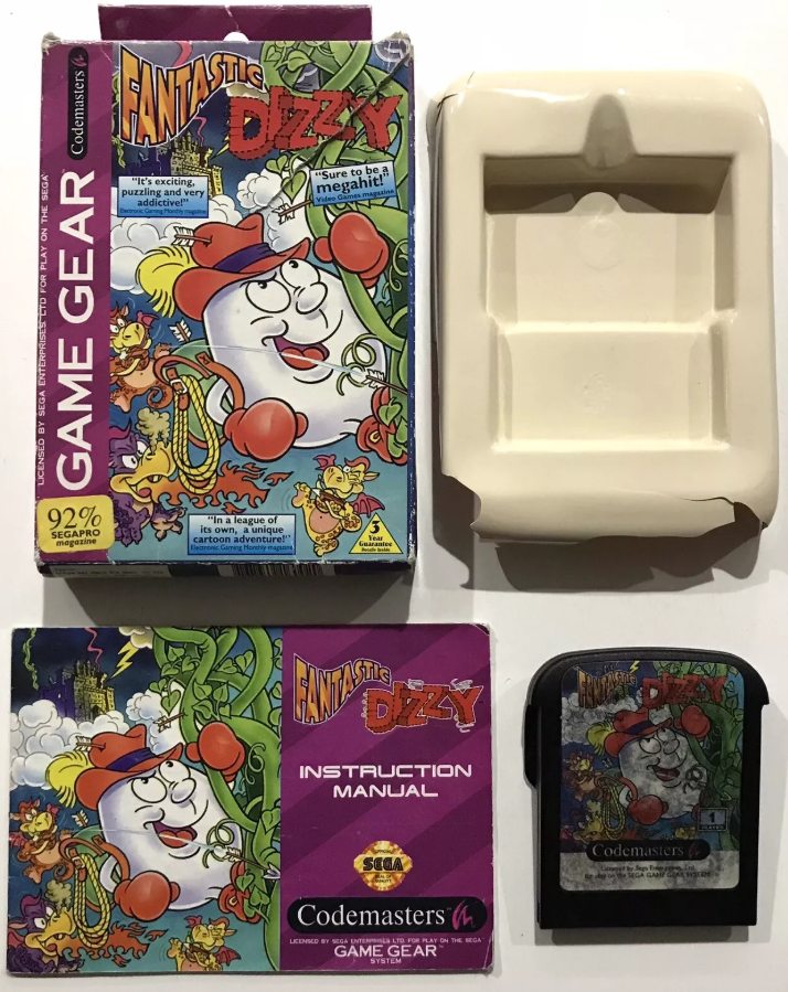 Fantastic Dizzy Sega Game Gear RARE US Version Complete In Box CIB TOP RARITY