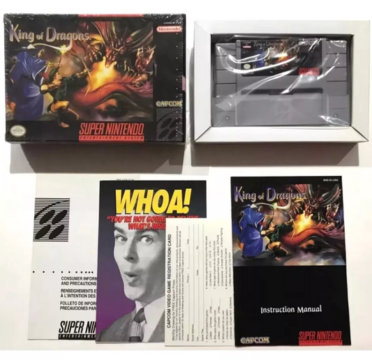 KING OF DRAGONS Super Nintendo SNES CIB 100% Complete Near Mint