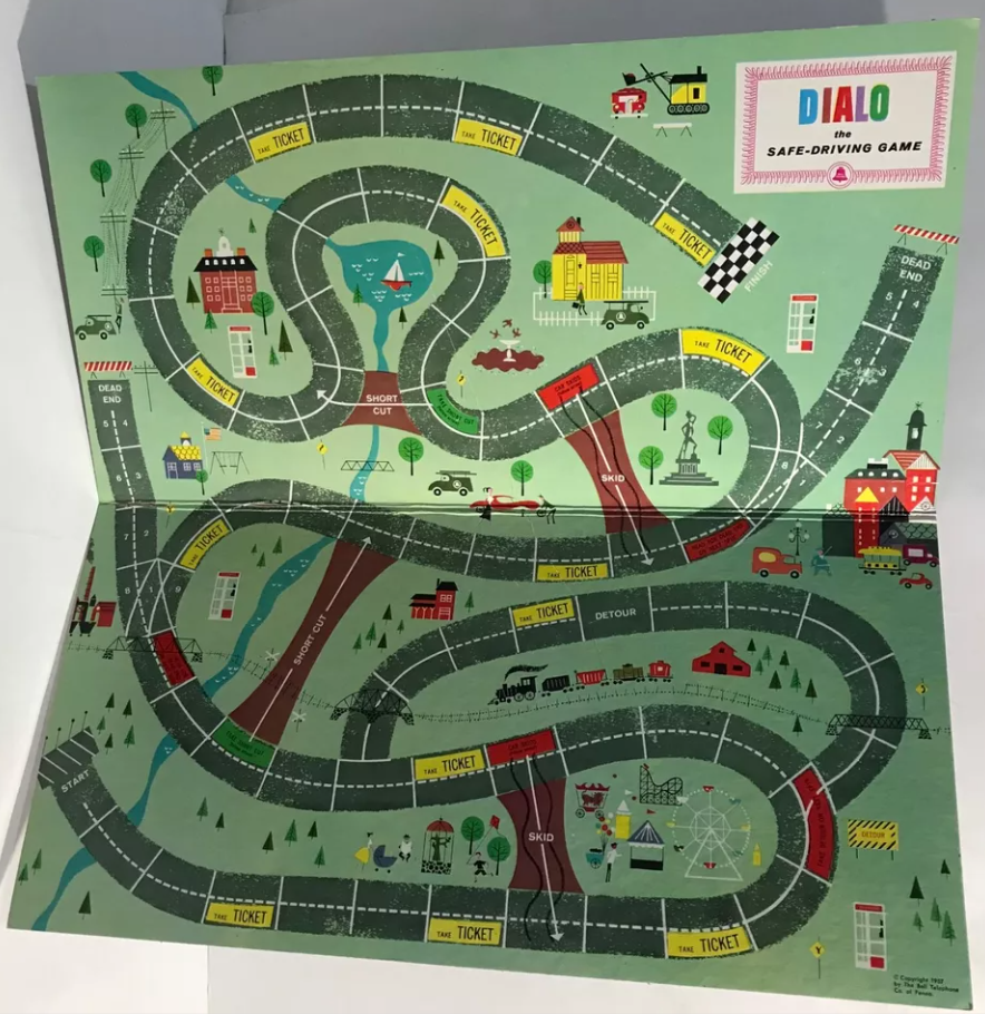 Vintage DIALO Safe Driving Board Game BELL ATLANTIC Complete ULTRA Rare