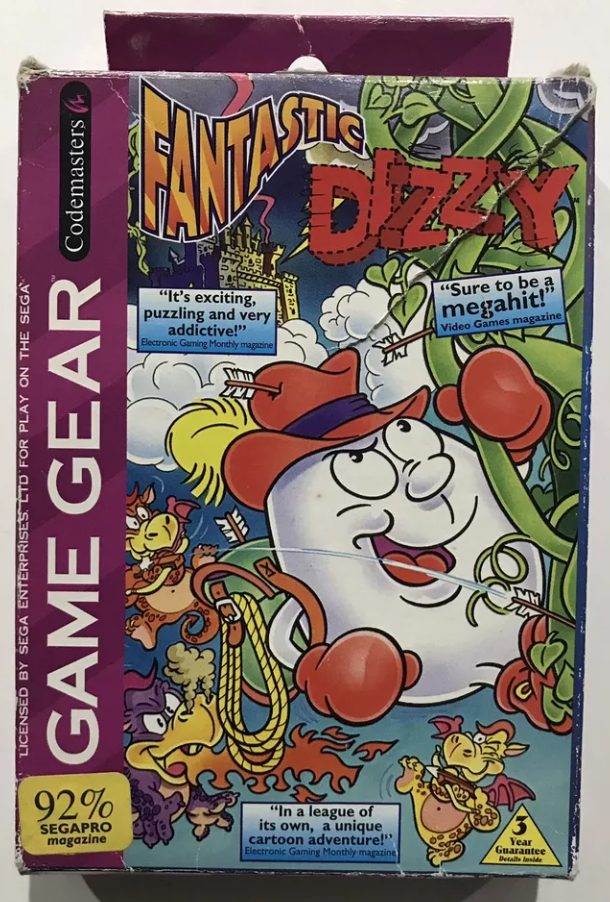 Fantastic Dizzy Sega Game Gear RARE US Version Complete In Box CIB TOP RARITY