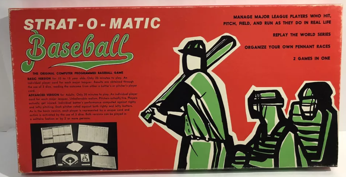 Strat O Matic Baseball Board Game MLB + Original Shipping Box YANKEES Reds Mint