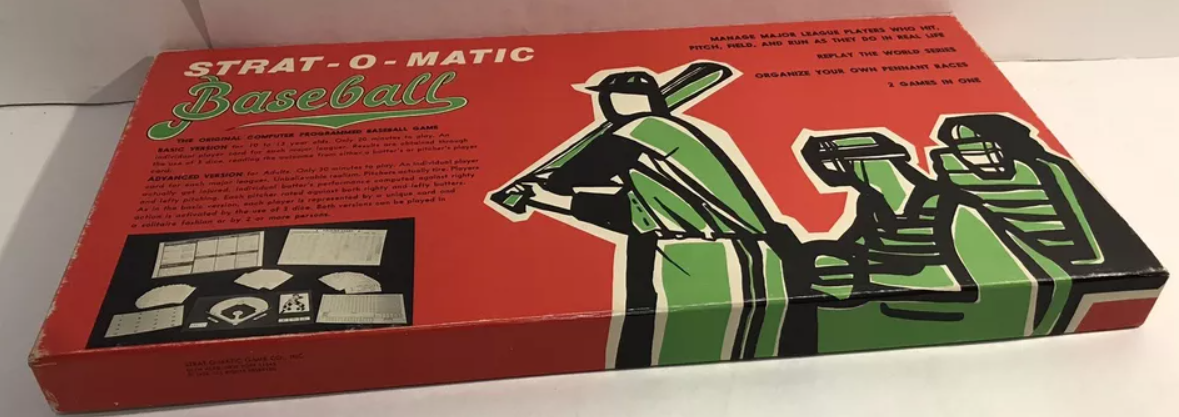 Strat O Matic Baseball Board Game MLB + Original Shipping Box YANKEES Reds Mint