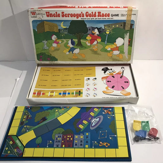 1976 Whitman Walt Disney’s Uncle Scrooge’s Gold Race Board Game New Unpunched