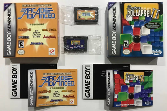 Arcade Advance + Super Collapse II Nintendo Gameboy Advance GBA Complete Nr MINT