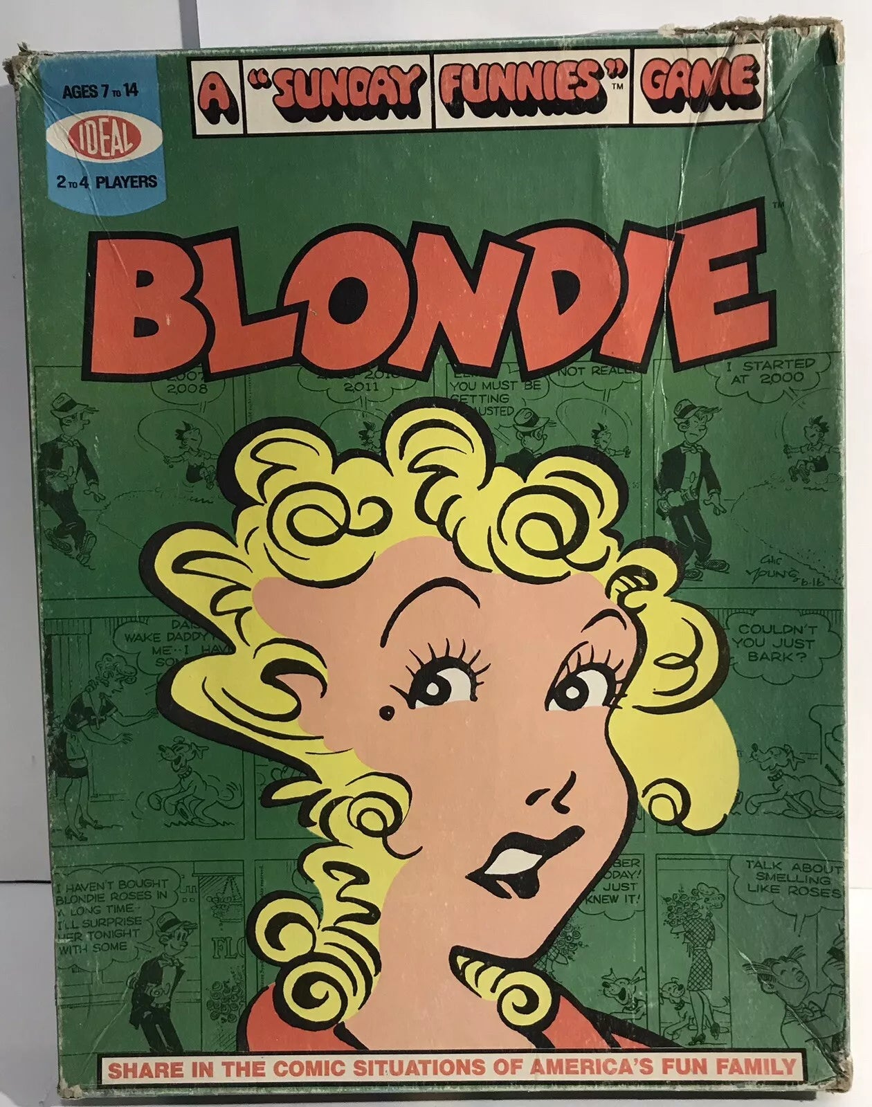 Vintage 1972 Ideal Blondie - A Sunday Funnies Board Game Complete