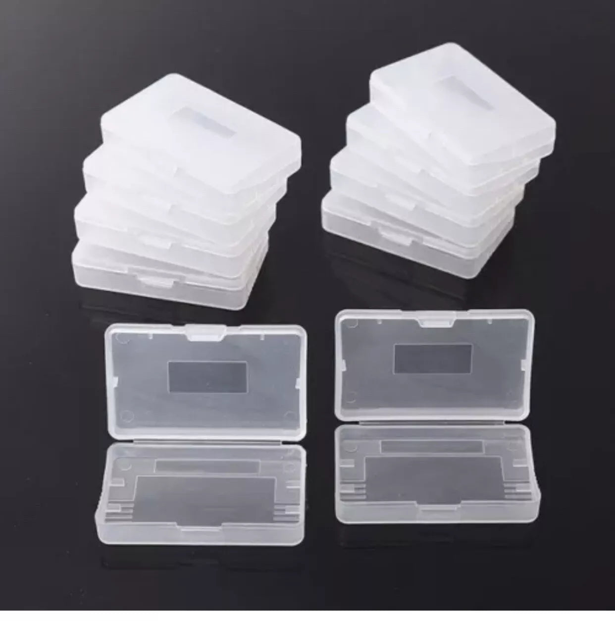 25 GBA Cases Clear Plastic Cartridge Nintendo Game Boy Advance games dust covers