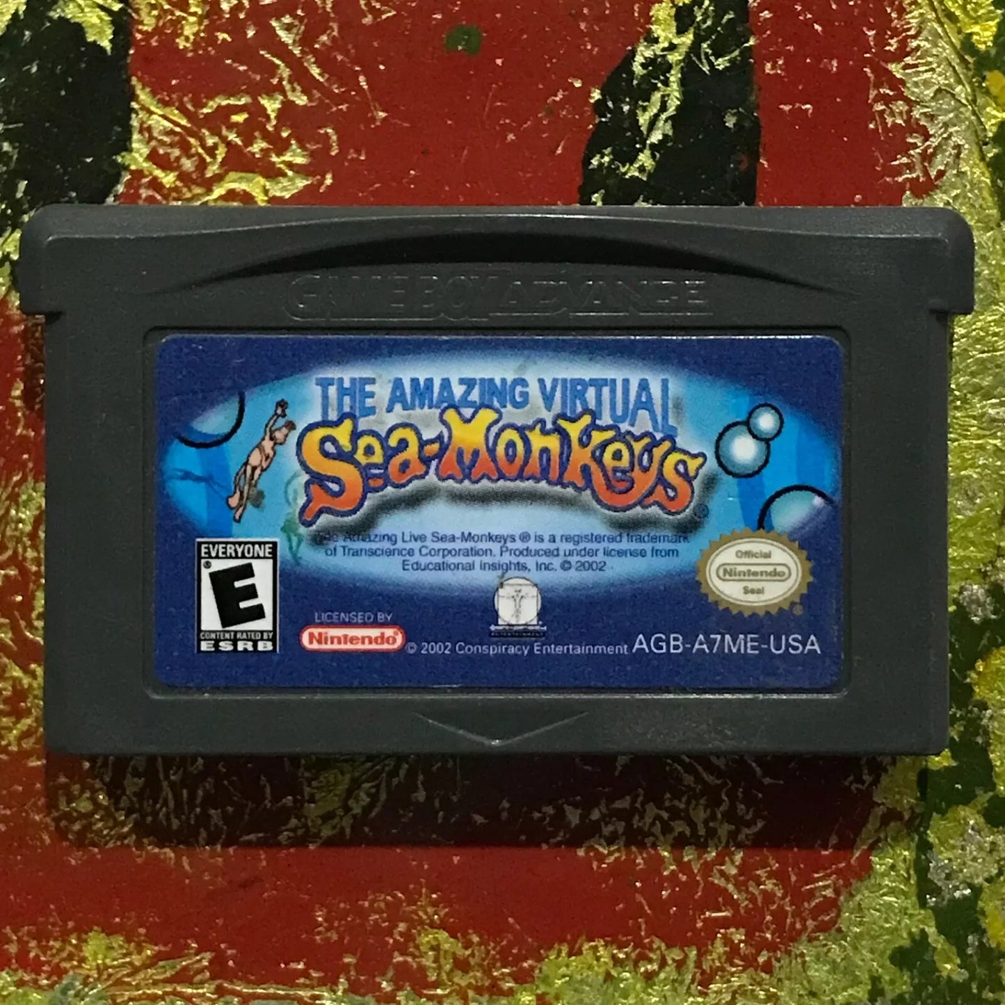 Sea Monkeys Nintendo Gameboy ADVANCE GBA Tested AUTHENTIC