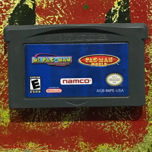 Ms. PAC-Man / Pac Man World Nintendo Gameboy ADVANCE GBA Tested AUTHENTIC