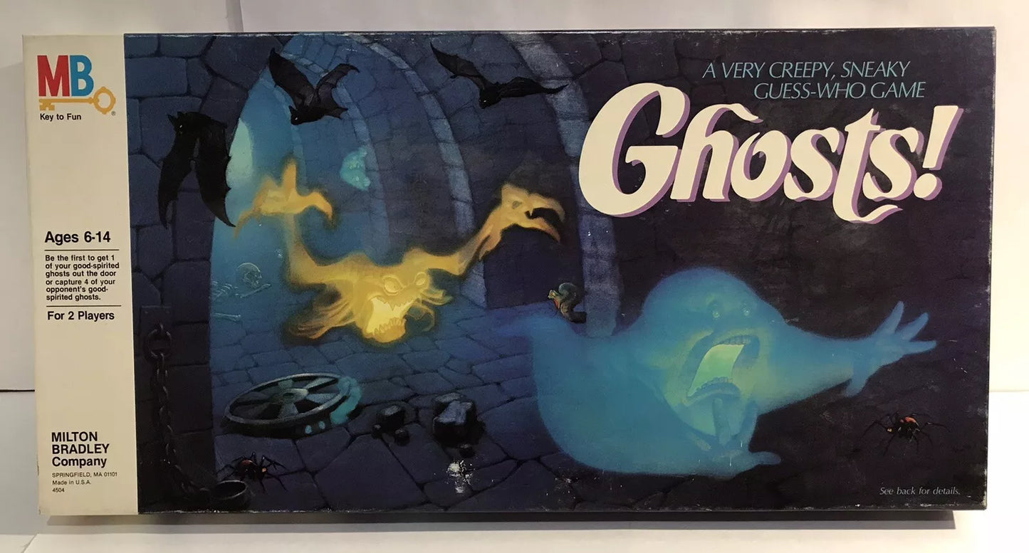 Vintage Milton Bradley Ghosts! 1985 Glow in The Dark Board Game - COMPLETE!