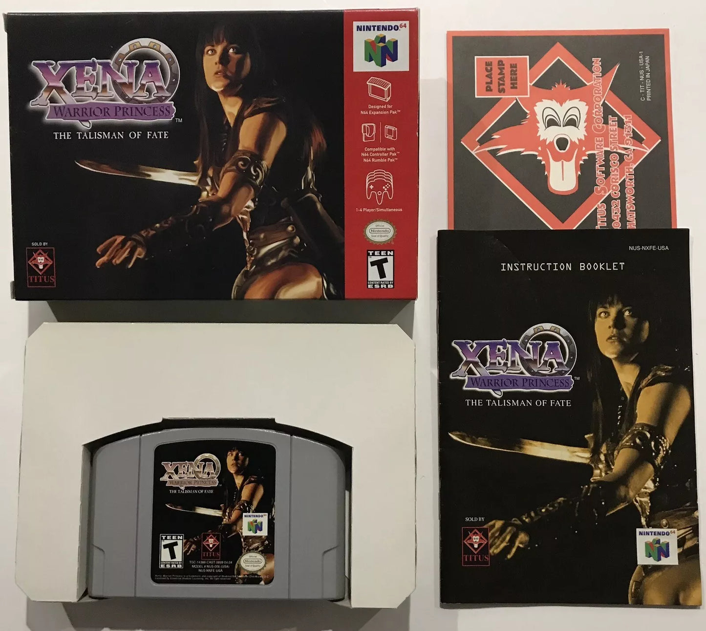 XENA Warrior Princess Nintendo 64 N64 Authentic Original Box Manual Complete EX+