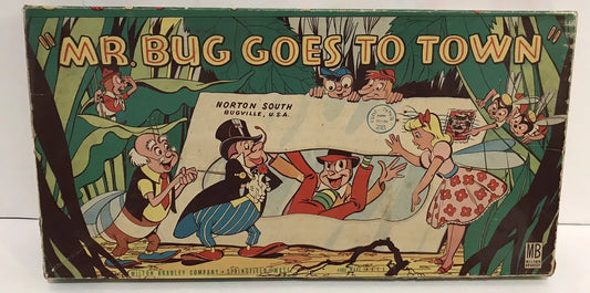 MR. BUG GOES TO TOWN BOARD GAME BY MILTON BRADLEY 1955