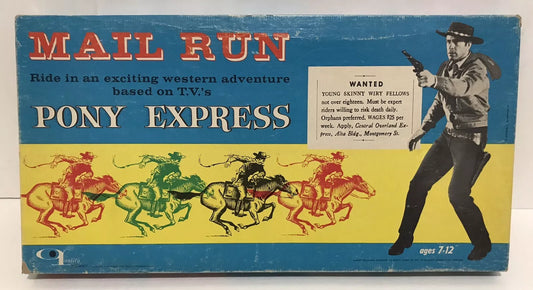 Mail Run Pony Express TV Series Based Quality Games 1960 Grant Sullivan Complete