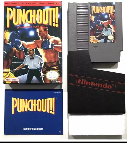 Punch-out!! Nintendo NES Complete Early Black Box / Non-Classic Series Nr Mint