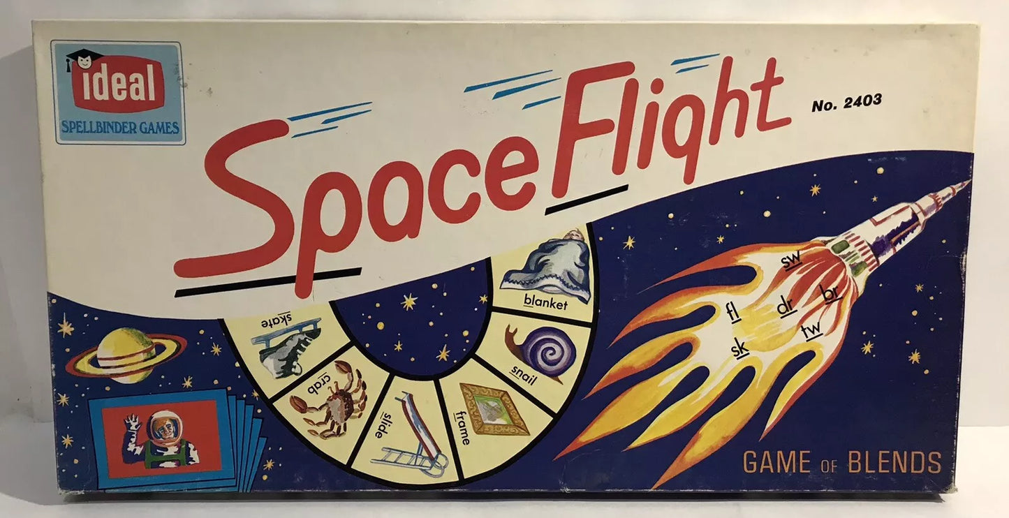 Vintage Ideal Space Flight Board Game Of Blends 1975 Complete Rare