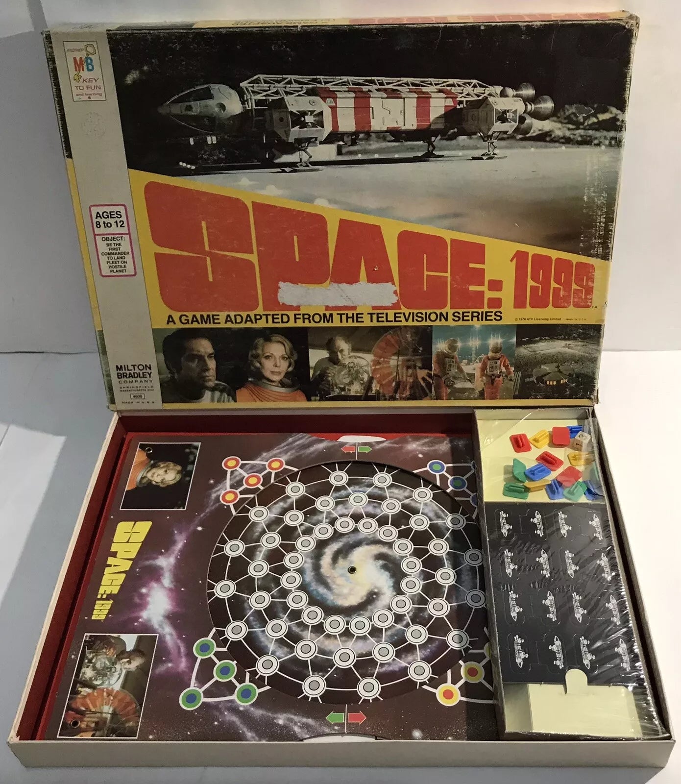 Vintage Space 1999 TV Series Milton Bradley Board Game 1976 mostly Unpunched