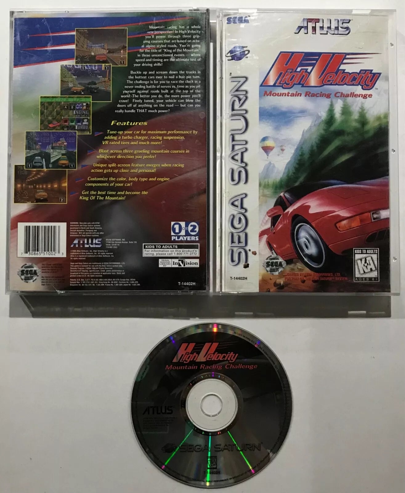 High Velocity Racing Challenge Sega SATURN Complete Case Manual Tested