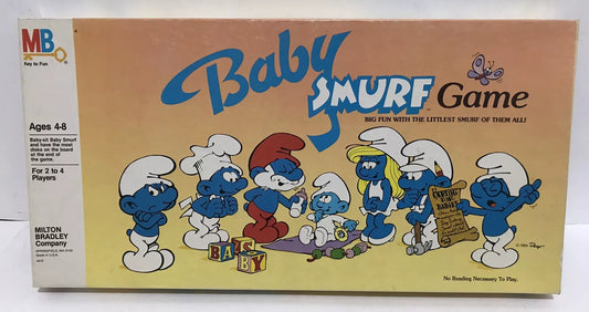 Vintage 1984 Baby Smurf Board Game Milton Bradley Excellent