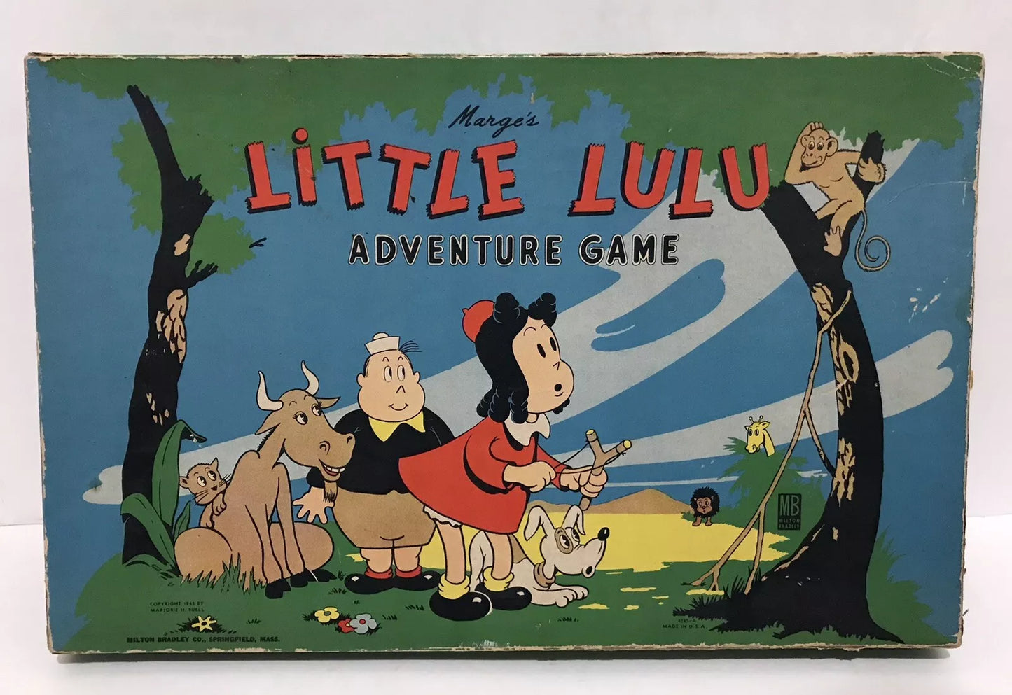 VINTAGE 1945 Little Lulu Adventure Board Game Milton Bradley COMPLETE Excellent