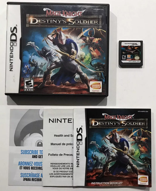 Mage Knight: Destiny's Soldier (Nintendo DS, 2006) Complete CIB Tested Works