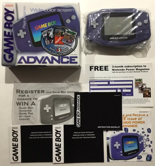 K-Mart Exclusive Indigo Nintendo Gameboy Advance GBA Limited Ed. Complete Mint