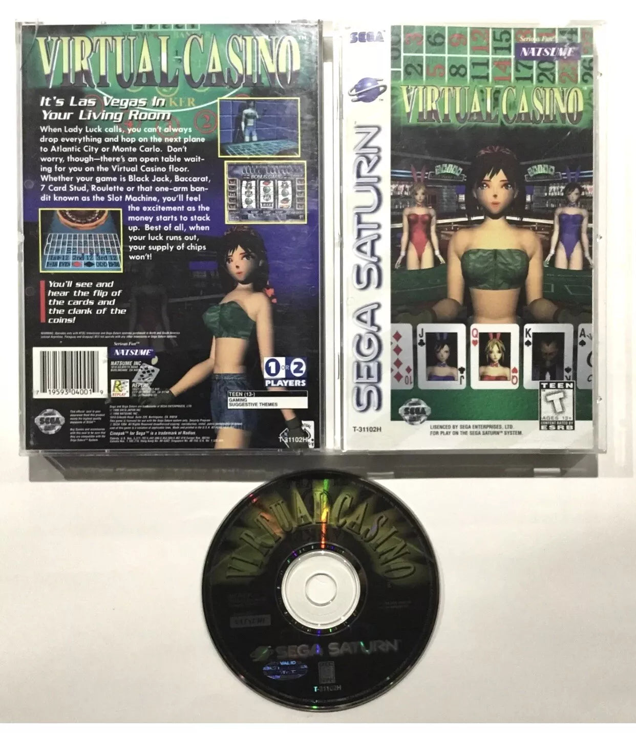 Virtual Casino Sega Saturn Complete Case Manual Tested