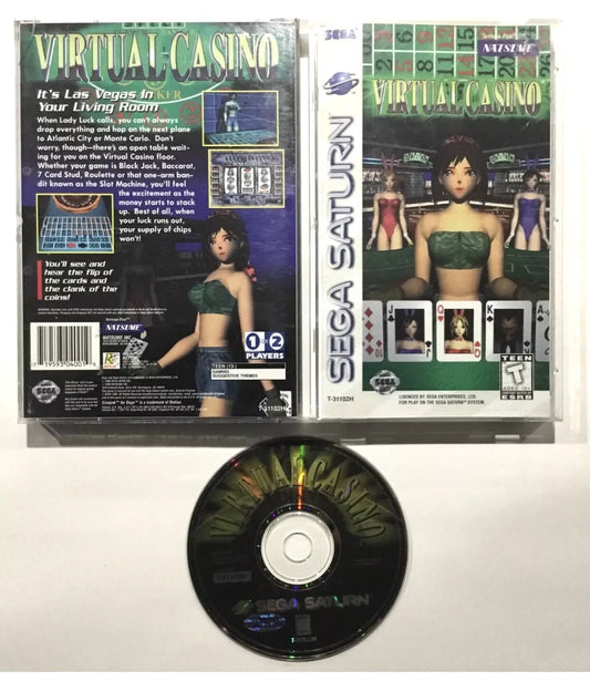 Virtual Casino Sega Saturn Complete Case Manual Tested