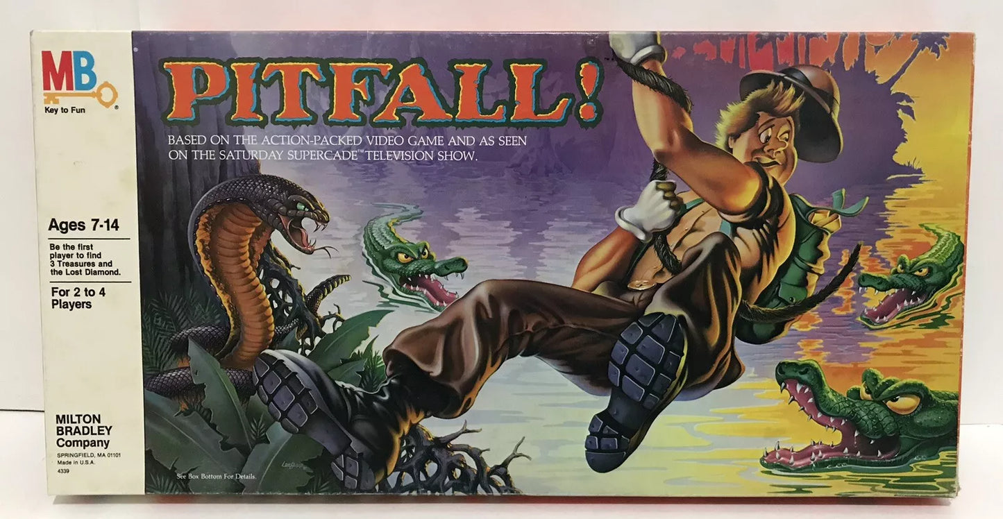 MB Milton Bradley Pitfall Board Game Based on Atari Activision 100% Complete