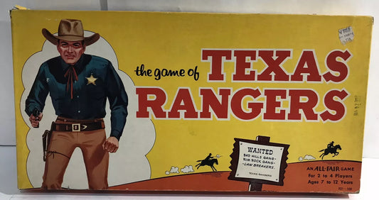 Vintage 1950s TEXAS RANGERS Board GAME by ALL-FAIR Complete Scarce