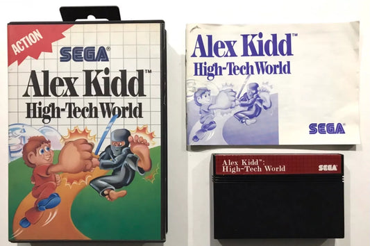 Alex Kidd in High Tech World Sega Master System Complete Tested EU PAL Realese