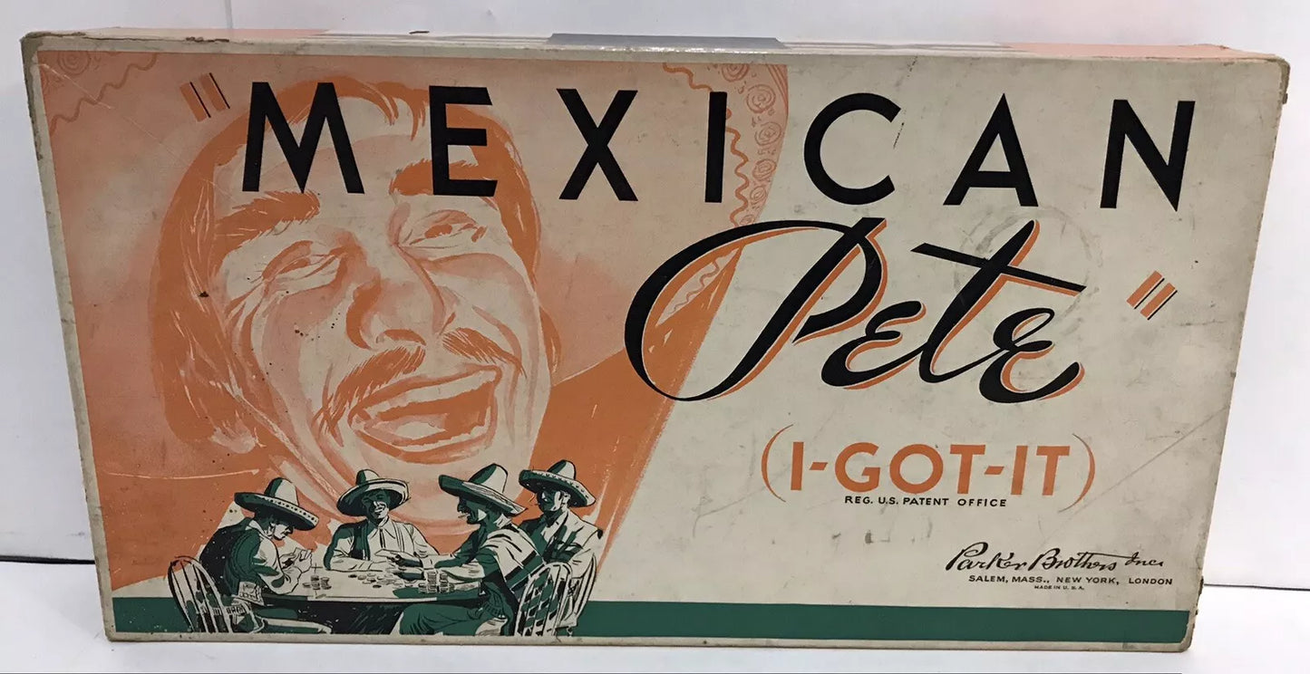 MEXICAN PETE (I -GOT-IT) ~ 1937 Parker Brothers Vintage Rare Board Game COMPLETE