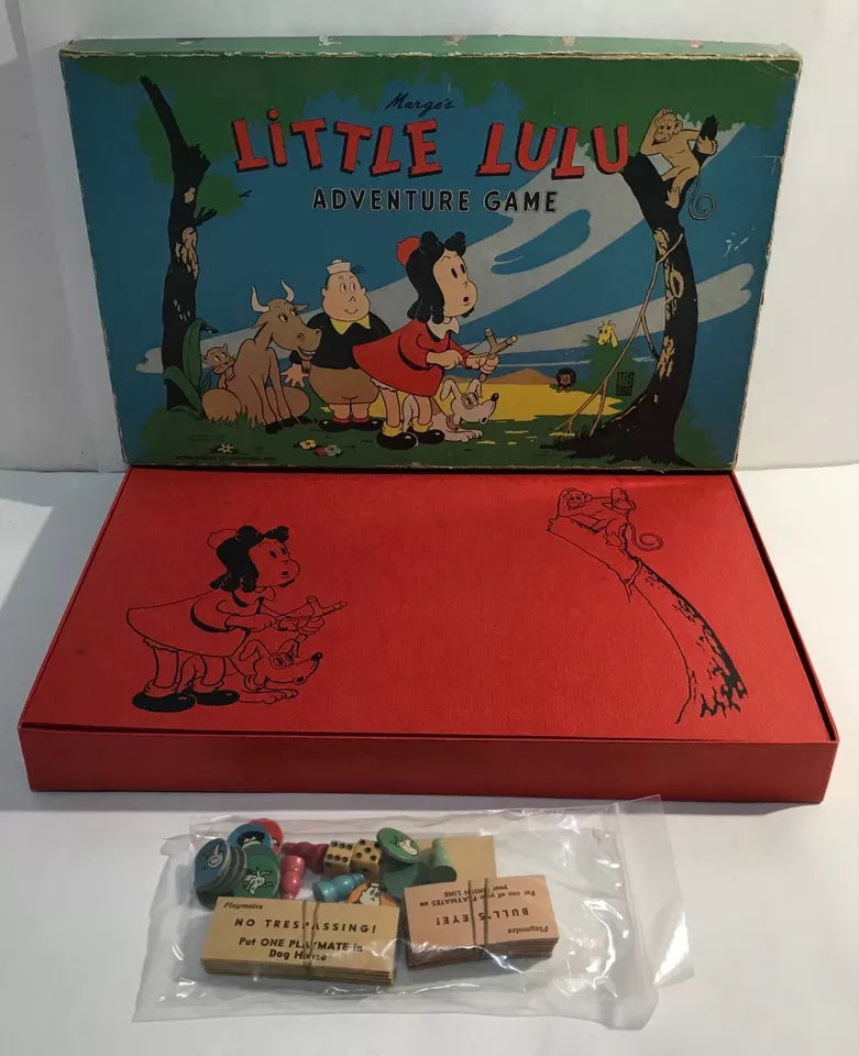 VINTAGE 1945 Little Lulu Adventure Board Game Milton Bradley COMPLETE Excellent