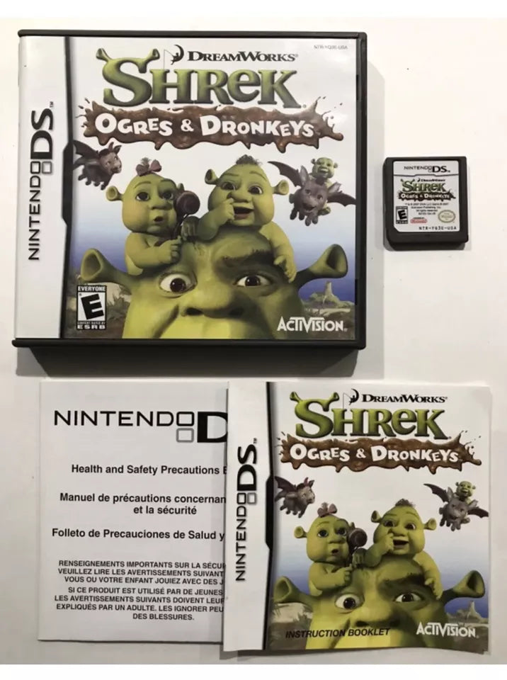 Shrek Ogres + Dronkey’s Nintendo DS Complete in Case Authentic Tested