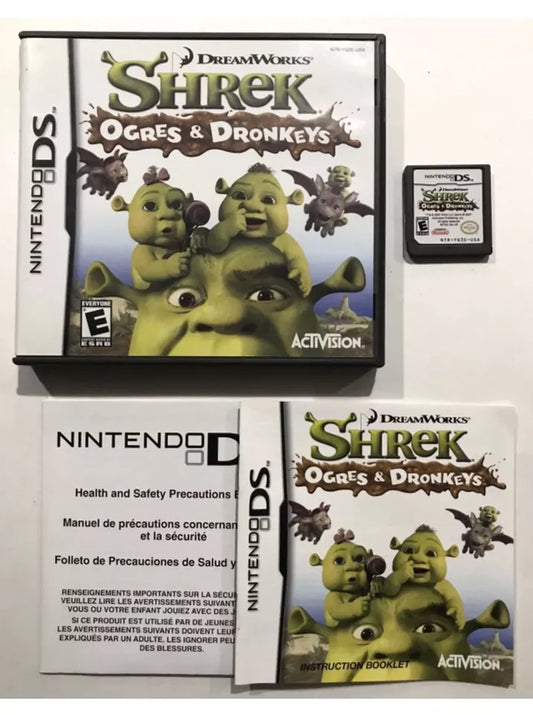 Shrek Ogres + Dronkey’s Nintendo DS Complete in Case Authentic Tested