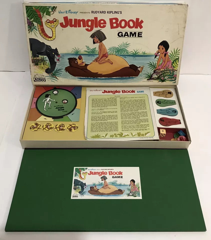 Vintage 1966 Jungle Book board game Walt Disney/Parker Brothers Incomplete w/Box