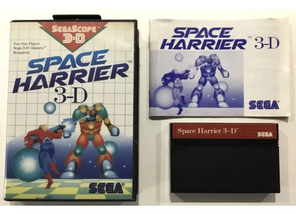 Space Harrier 3-D Sega Master System Complete With Case Manual Game Region Free