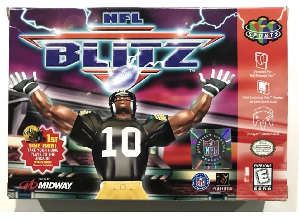 NFL BLITZ Nintendo 64 N64 Authentic Original Box Manual Complete Nr Mint