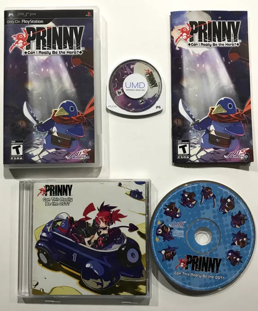 PRINNY Can I Really Be The Hero Sony PSP PlayStation Portable Complete CIB + OST