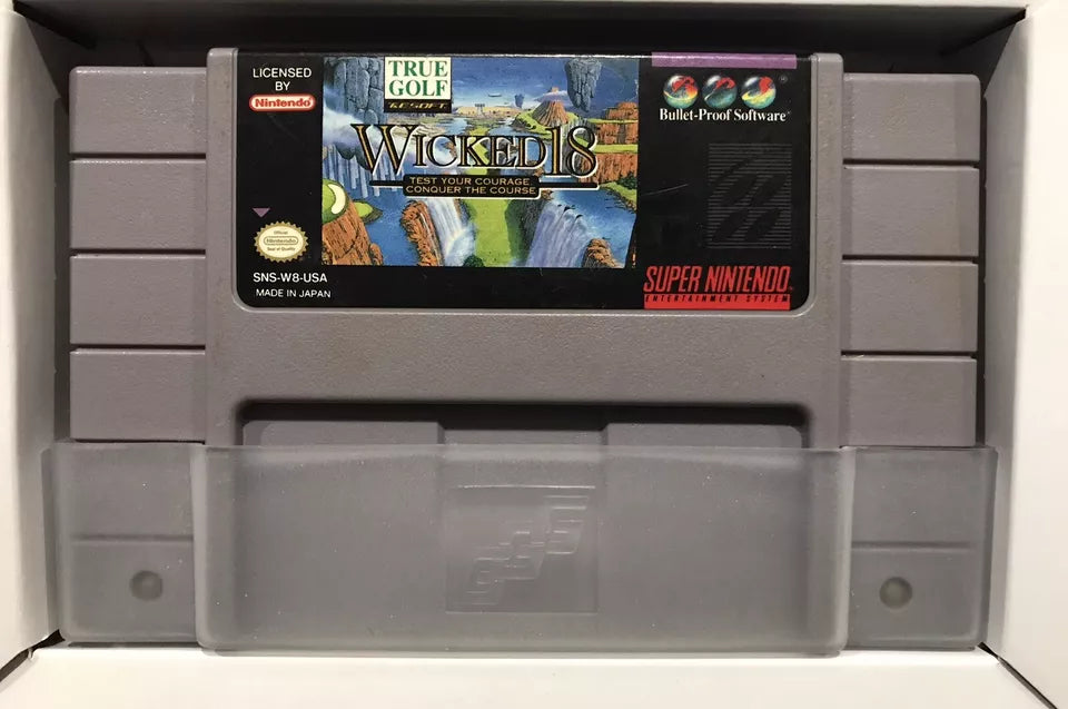 True Golf Wicked 18 (SNES) Super Nintendo CIB Complete + Poster Nr Mint