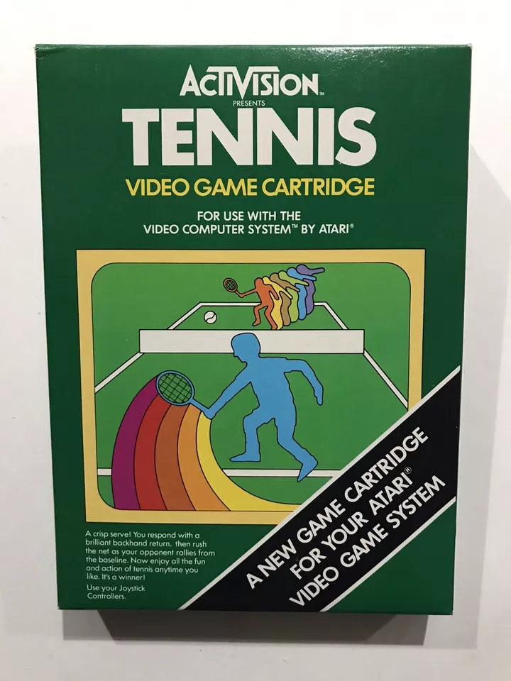 Tennis (Atari 2600, 1981) Complete CIB Tested and Working Near mint