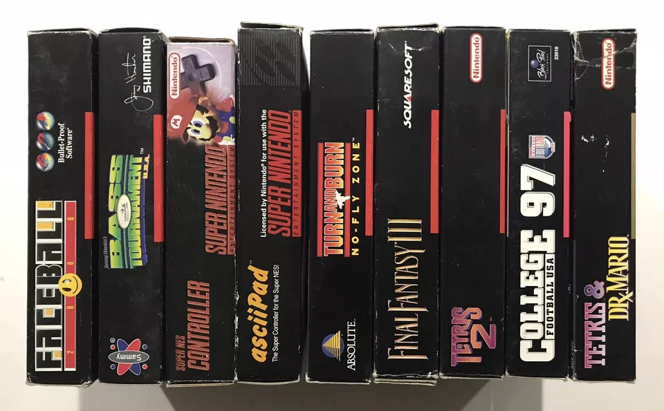 Lot Of 9 (Super Nintendo) SNES Box ONLY, NO GAMES Boxes Only Final Fantasy III 3