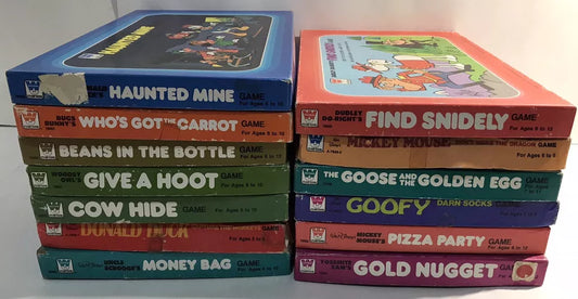 Vintage Whitman Lot Of 13 Board Game Complete New Unpunched Sealed Rare Disney