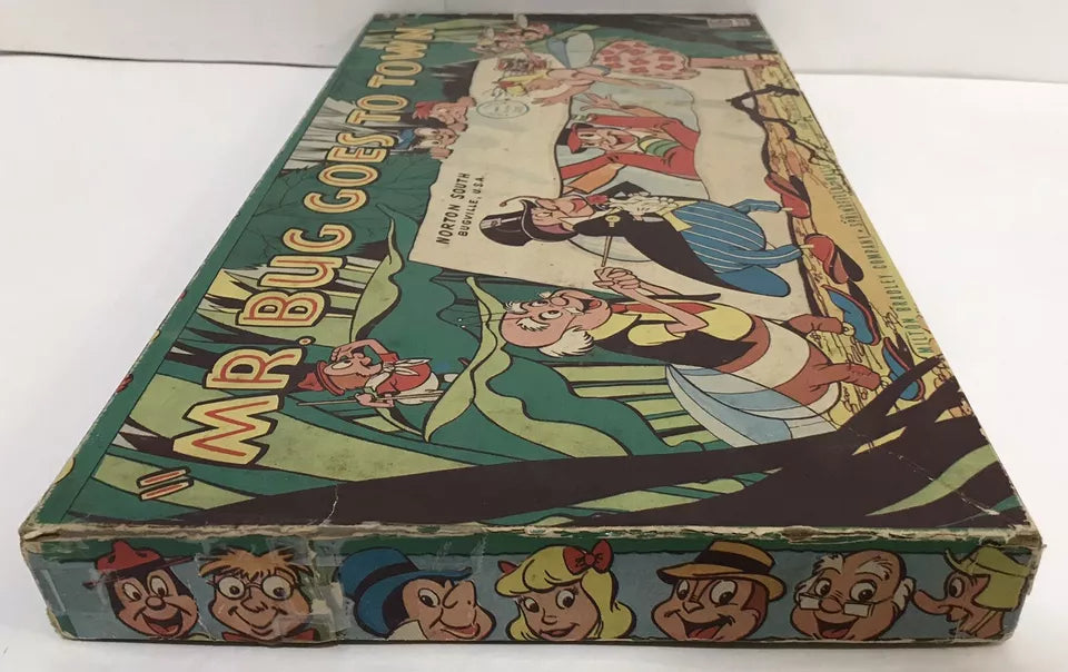 MR. BUG GOES TO TOWN BOARD GAME BY MILTON BRADLEY 1955