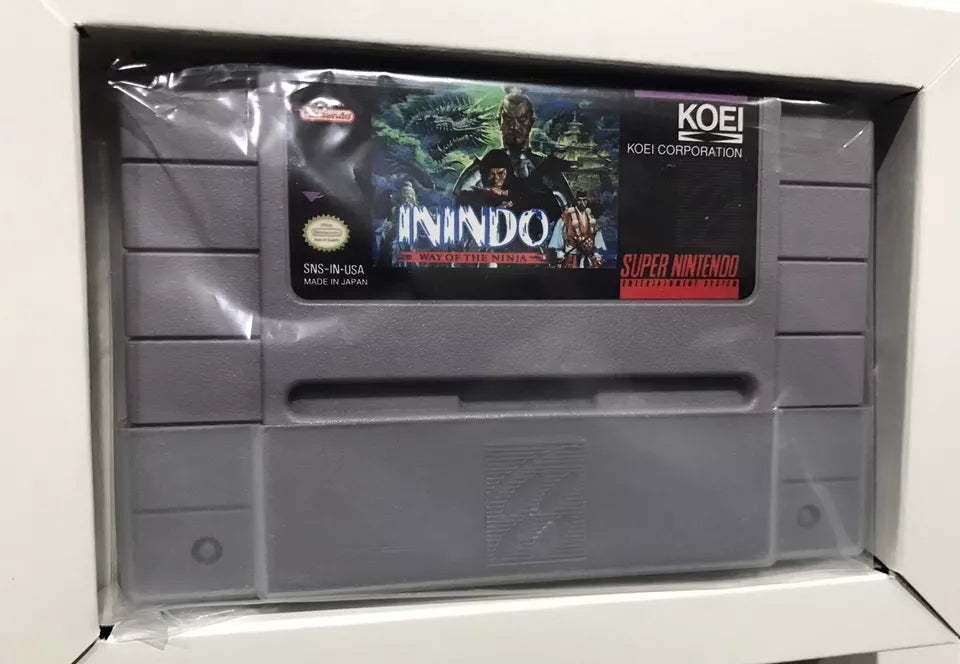 Inindo: The Way of the Ninja Super Nintendo SNES, 1993 Complete 100% CIB Nr Mint