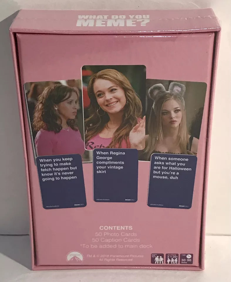 WHAT DO YOU MEME? Mean Girls Expansion Pack Game *New & Sealed*