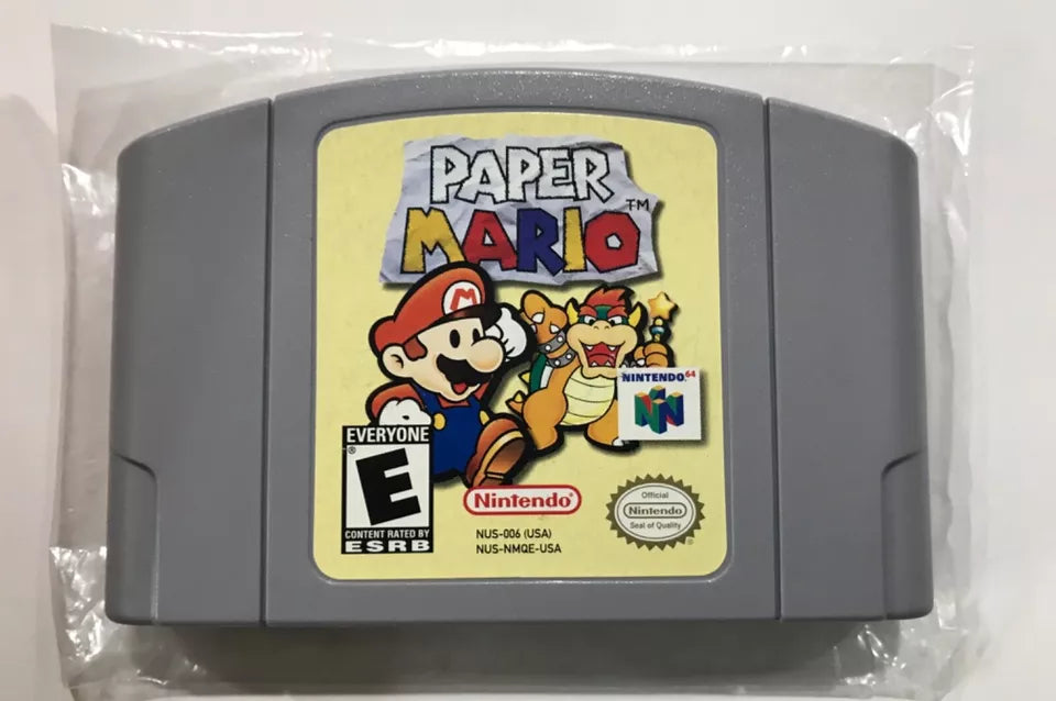 Paper Mario Nintendo 64 N64 Authentic Original Box Manual Complete Nr Mint