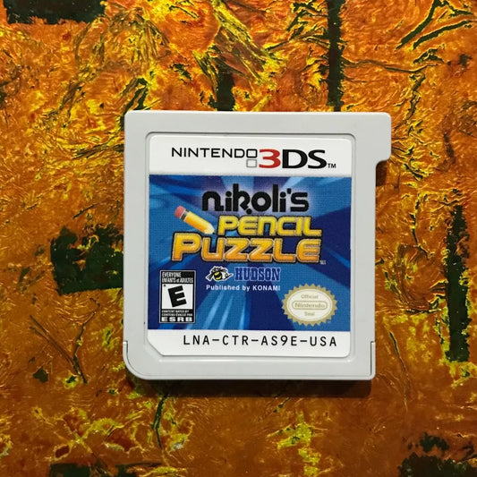 Nikoli's Pencil Puzzle Nintendo 3DS Authentic Tested