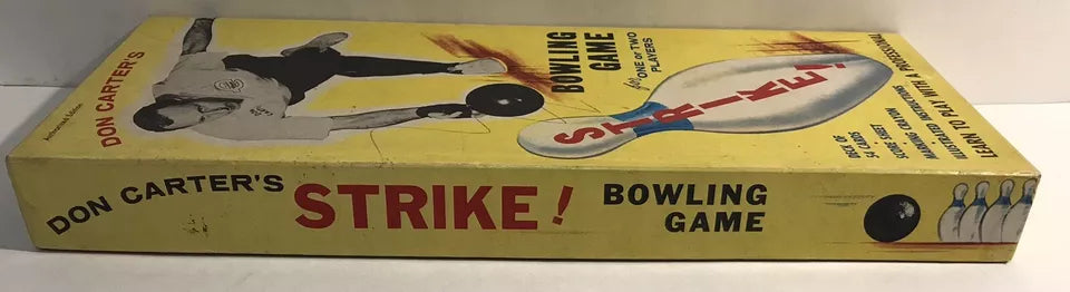 Don Carter's STRIKE Bowling Board Game 1964 Saalfield Publishing Co Artcraft VTG